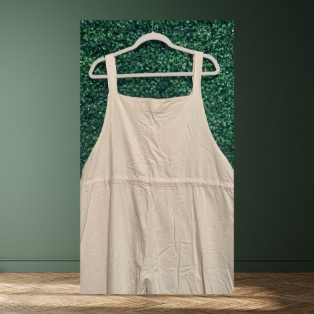 Light Beige Casual Cotton Overalls – Size 2XL - Picture 5 of 5